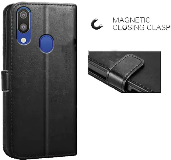 Black_Leather_Samsung_Galaxy_M20_Flip_Cover