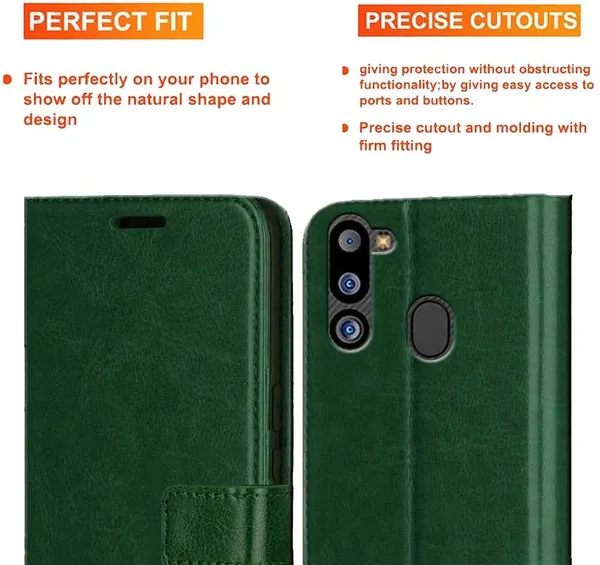 Green_Artificial_Leather_Samsung_Galaxy_M21_2021_Back_Cover