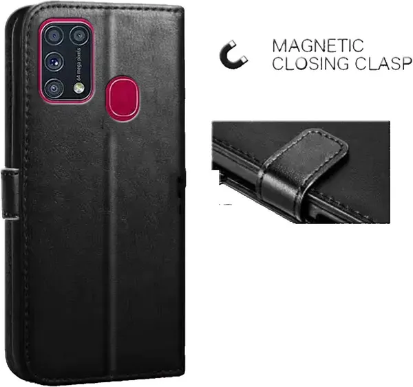 Black_Leather_Samsung_Galaxy_M31_Flip_Cover