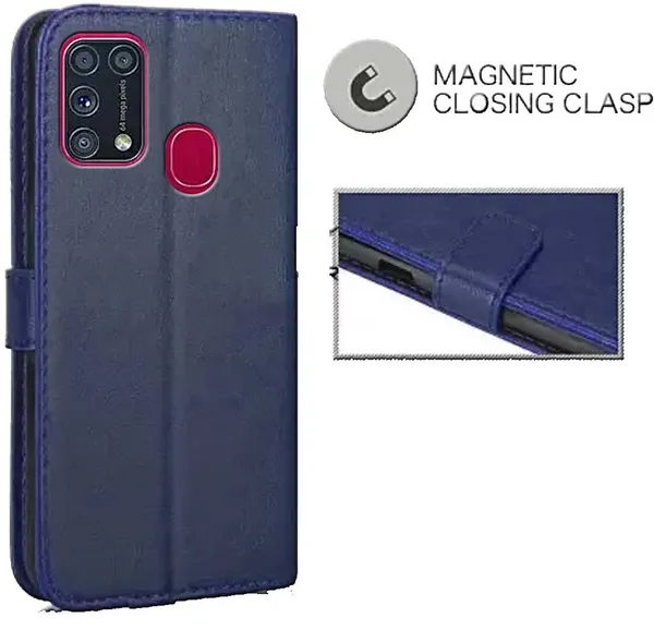 Blue_Leather_Samsung_Galaxy_M31_Flip_Cover