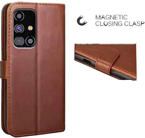 Brown_Leather_Samsung_Galaxy_M31S_Flip_Cover