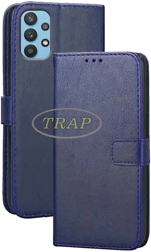 Blue_Artificial_Leather_Samsung_Galaxy_M32_5G_Back_Cover