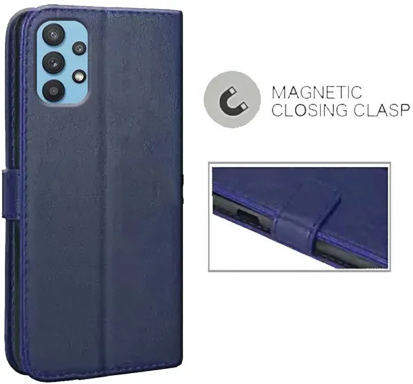 Blue_Artificial_Leather_Samsung_Galaxy_M32_5G_Back_Cover
