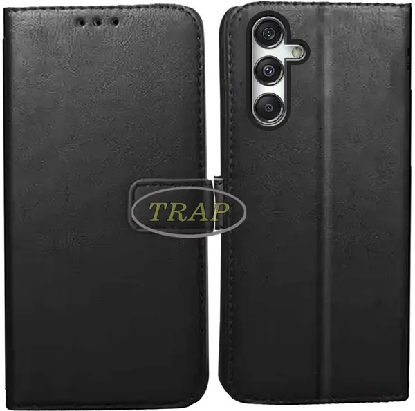 Black_Artificial_Leather_Samsung_M34_5G_Flip_Cover