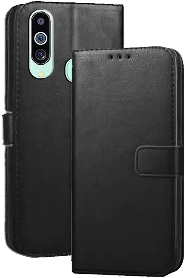 Black_Artificial_Leather_Samsung_Galaxy_M40_Flip_Cover