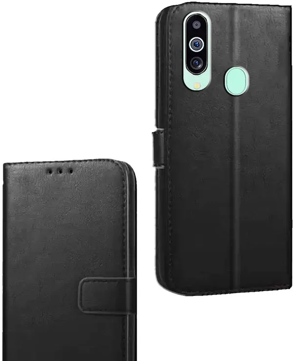 Black_Artificial_Leather_Samsung_Galaxy_M40_Flip_Cover