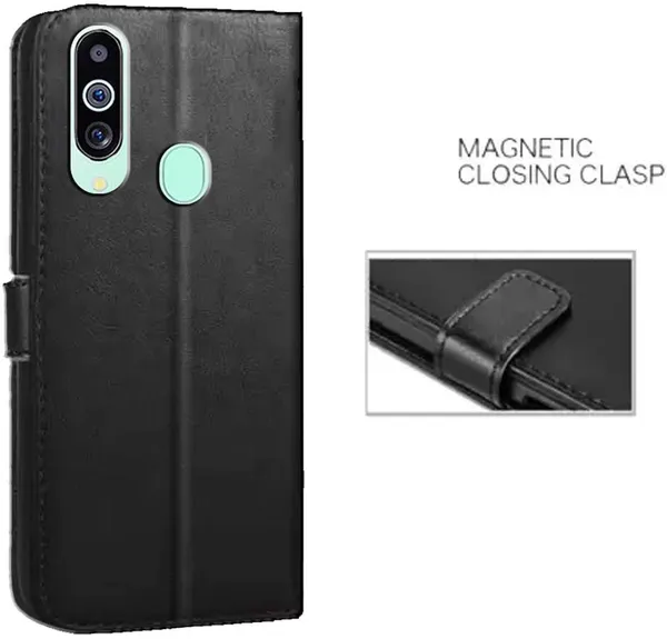 Black_Artificial_Leather_Samsung_Galaxy_M40_Flip_Cover