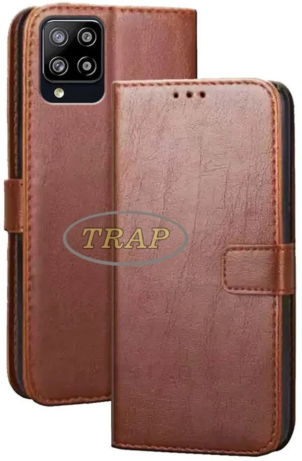 Brown_Artificial_Leather_Samsung_Galaxy_M42_5G_Flip_Cover