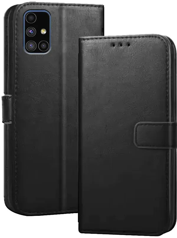 Black_Artificial_Leather_Samsung_Galaxy_M51_Flip_Cover