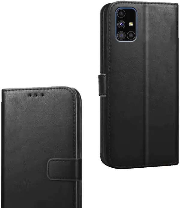 Black_Artificial_Leather_Samsung_Galaxy_M51_Flip_Cover