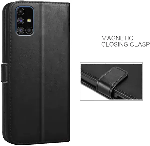 Black_Artificial_Leather_Samsung_Galaxy_M51_Flip_Cover