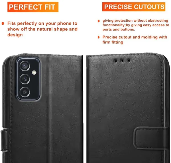 Black_Artificial_Leather_Samsung_Galaxy_M52_5G_Back_Cover