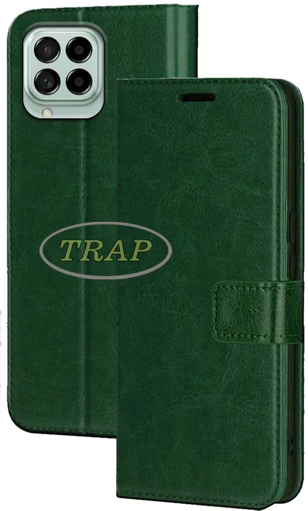 Green_Artificial_Leather_Samsung_M53_Back_Cover