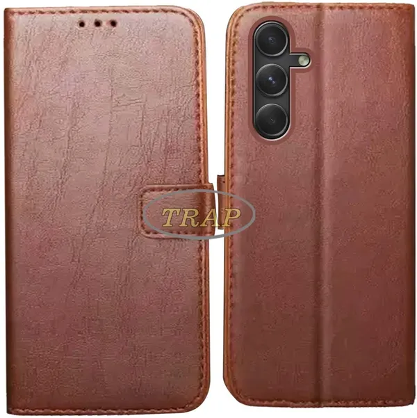 Brown_Artificial_Leather_Samsung_M54_5G_Flip_Cover