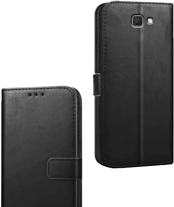 Black_Artificial_Leather_Samsung_Galaxy_On_Nxt_Flip_Cover