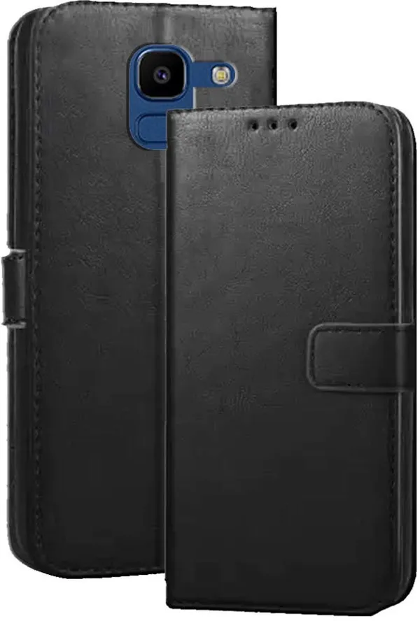 Black_Artificial_Leather_Samsung_Galaxy_On6_Flip_Cover