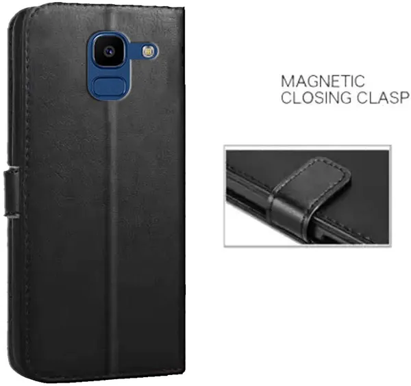 Black_Artificial_Leather_Samsung_Galaxy_On6_Flip_Cover
