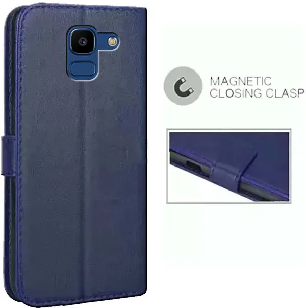 Blue_Artificial_Leather_Samsung_Galaxy_On6_Flip_Cover