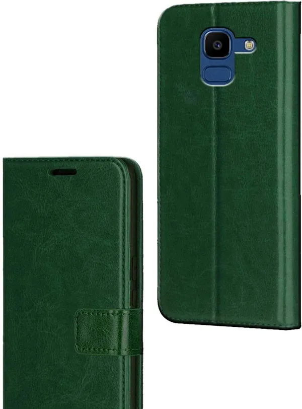 Green_Artificial_Leather_Samsung_Galaxy_On6_Flip_Cover