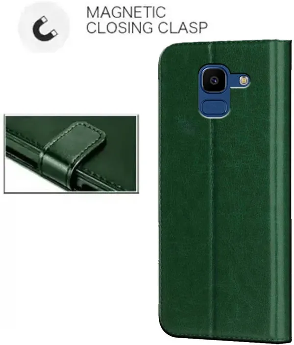 Green_Artificial_Leather_Samsung_Galaxy_On6_Flip_Cover