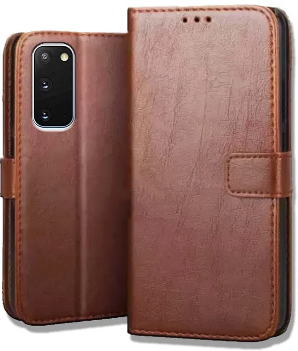 Brown_Leather_Samsung_Galaxy_S20_Flip_Cover
