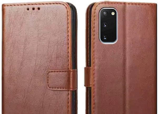 Brown_Leather_Samsung_Galaxy_S20_Flip_Cover
