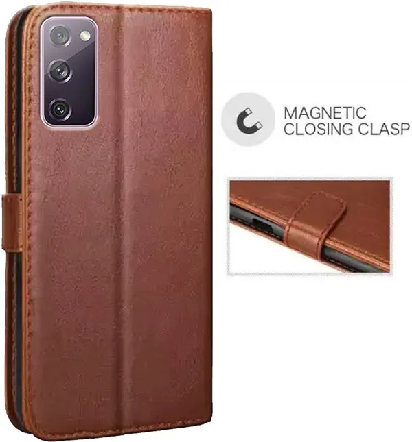 Brown_Artificial_Leather_Samsung_S20_FE_Back_Cover