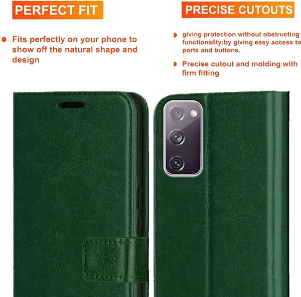 Green_Artificial_Leather_Samsung_S20_FE_Back_Cover