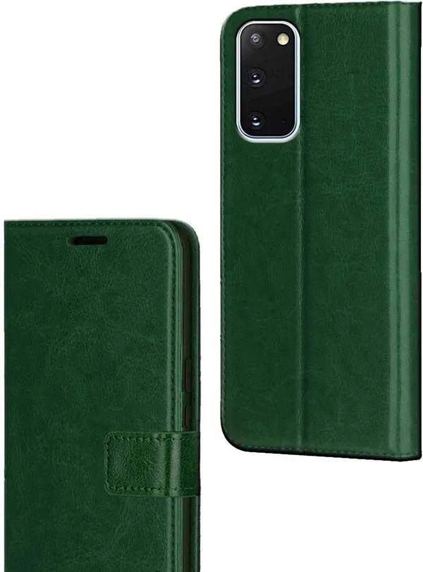 Green_Artificial_Leather_Samsung_Galaxy_S20_Flip_Cover
