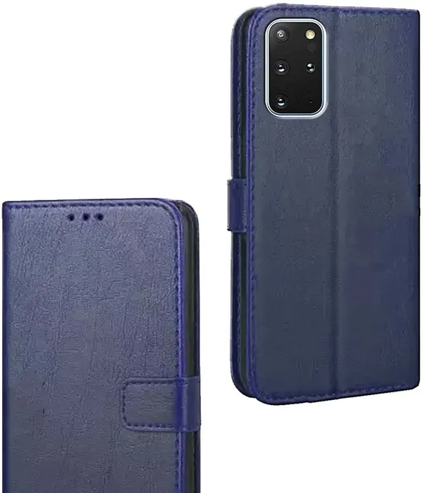 Blue_Artificial_Leather_Samsung_Galaxy_S20_Plus_Flip_Cover