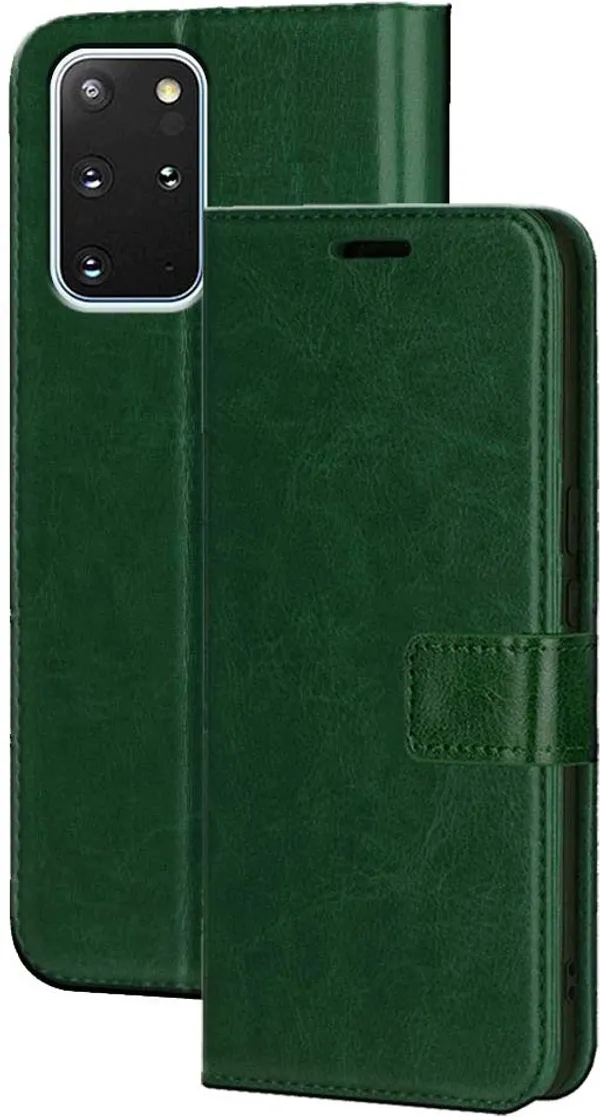 Green_Artificial_Leather_Samsung_Galaxy_S20_Plus_Flip_Cover