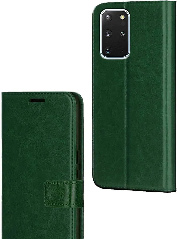 Green_Artificial_Leather_Samsung_Galaxy_S20_Plus_Flip_Cover