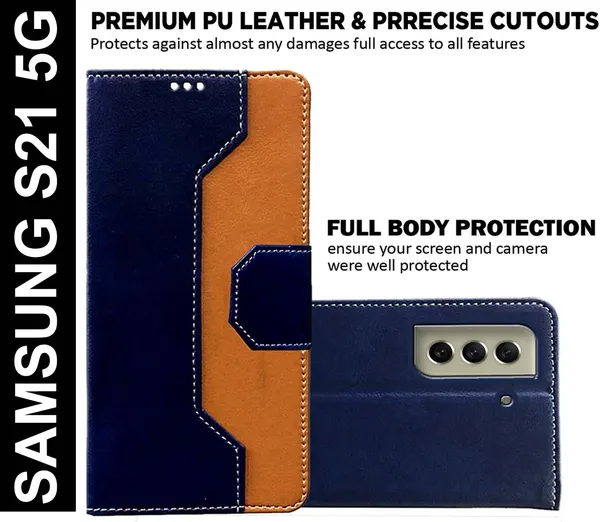 Multicolor_Artificial_Leather_Samsung_S21_5G_Back_Cover