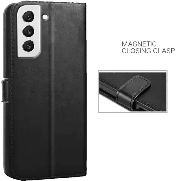 Black_Artificial_Leather_Samsung_S22_Back_Cover