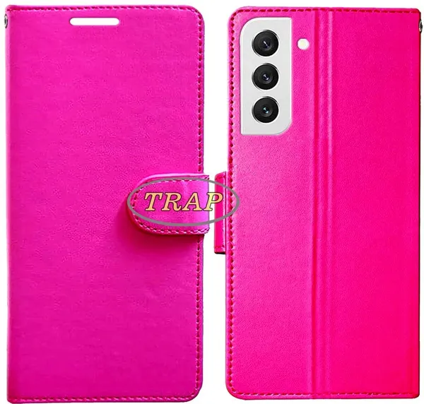 Pink_Artificial_Leather_Samsung_S22_Back_Cover