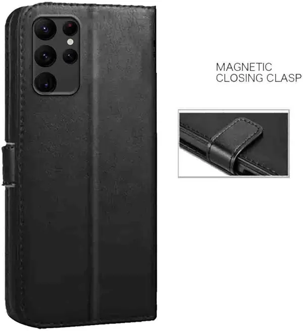 Black_Artificial_Leather_Samsung_S22_Ultra_Back_Cover
