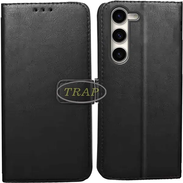 Black_Artificial_Leather_Samsung_S23_5G_Back_Cover