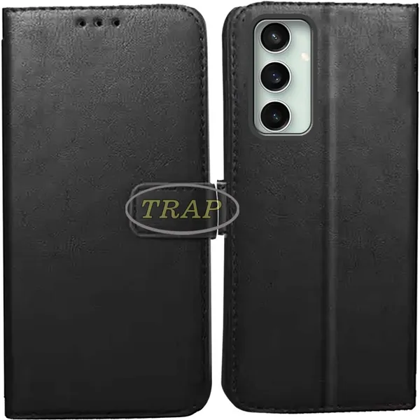 Black_Artificial_Leather_Samsung_S23_FE_Back_Cover