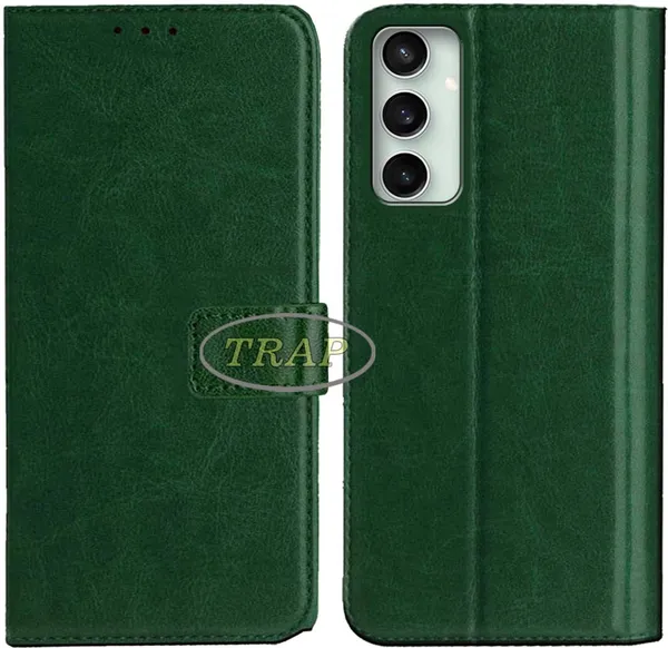 Green_Artificial_Leather_Samsung_S23_FE_Back_Cover