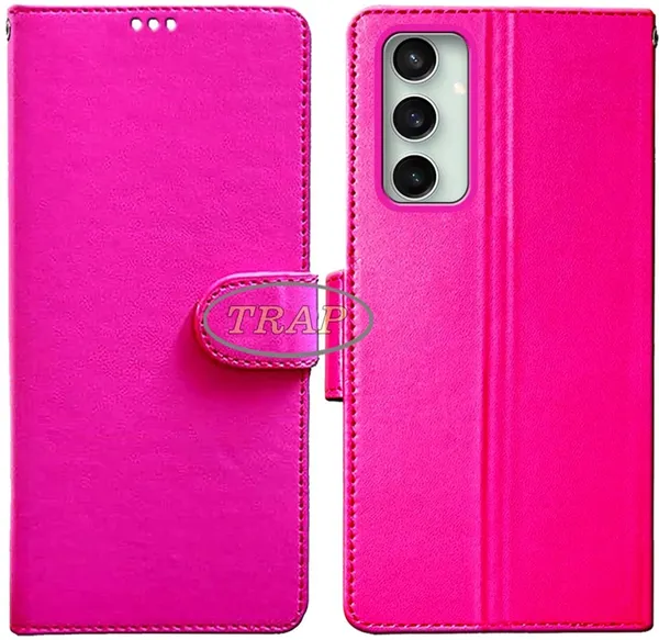 Pink_Artificial_Leather_Samsung_S23_FE_Back_Cover