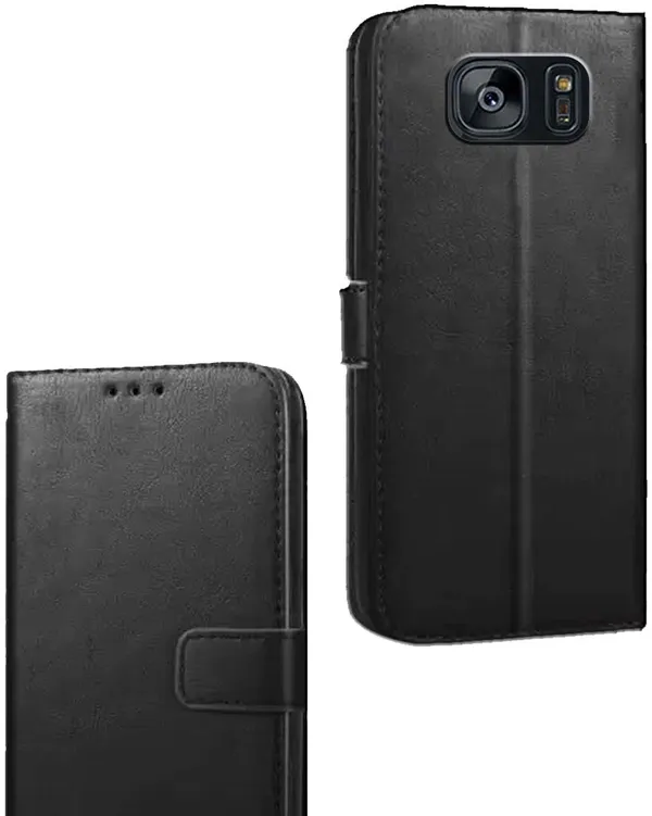 Black_Artificial_Leather_Samsung_Galaxy_S7_Edge_Flip_Cover