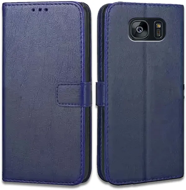 Blue_Artificial_Leather_Samsung_Galaxy_S7_Edge_Flip_Cover