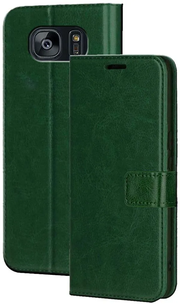 Green_Artificial_Leather_Samsung_Galaxy_S7_Edge_Flip_Cover