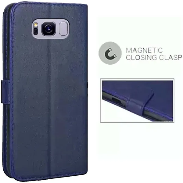 Blue_Artificial_Leather_Samsung_Galaxy_S8_Flip_Cover