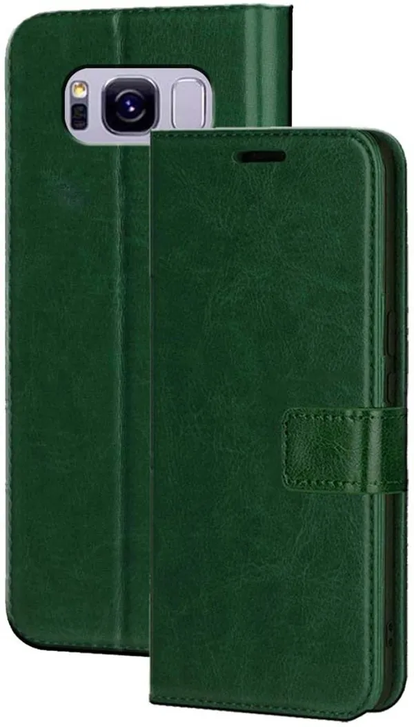 Green_Artificial_Leather_Samsung_Galaxy_S8_Flip_Cover