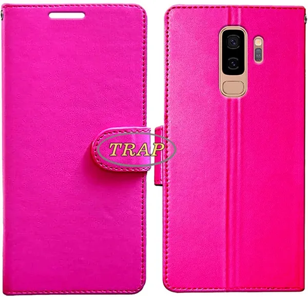 Pink_Artificial_Leather_Samsung_Galaxy_S9_Plus_Back_Cover