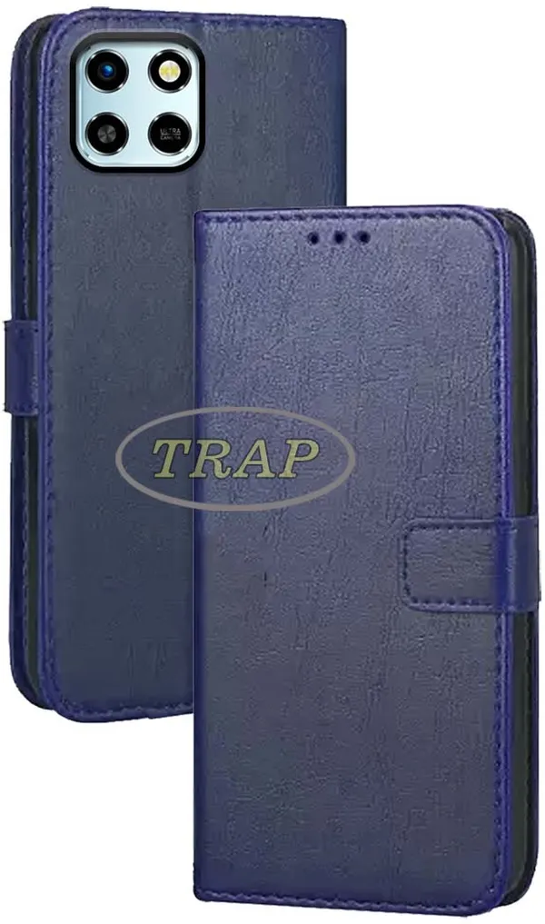 Blue_Artificial_Leather_Infinix_Smart_6_HD_Back_Cover