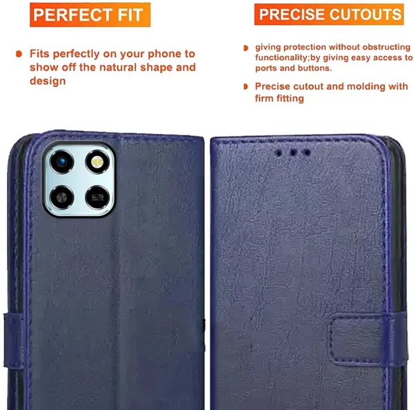 Blue_Artificial_Leather_Infinix_Smart_6_HD_Back_Cover