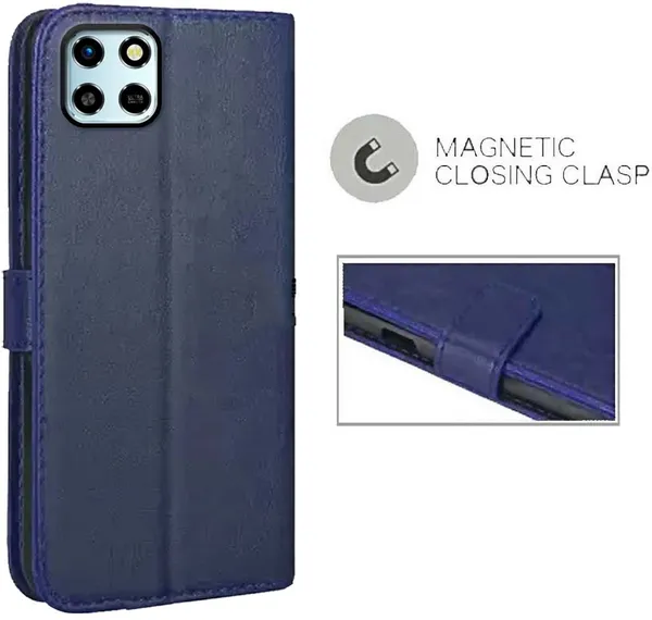 Blue_Artificial_Leather_Infinix_Smart_6_HD_Back_Cover