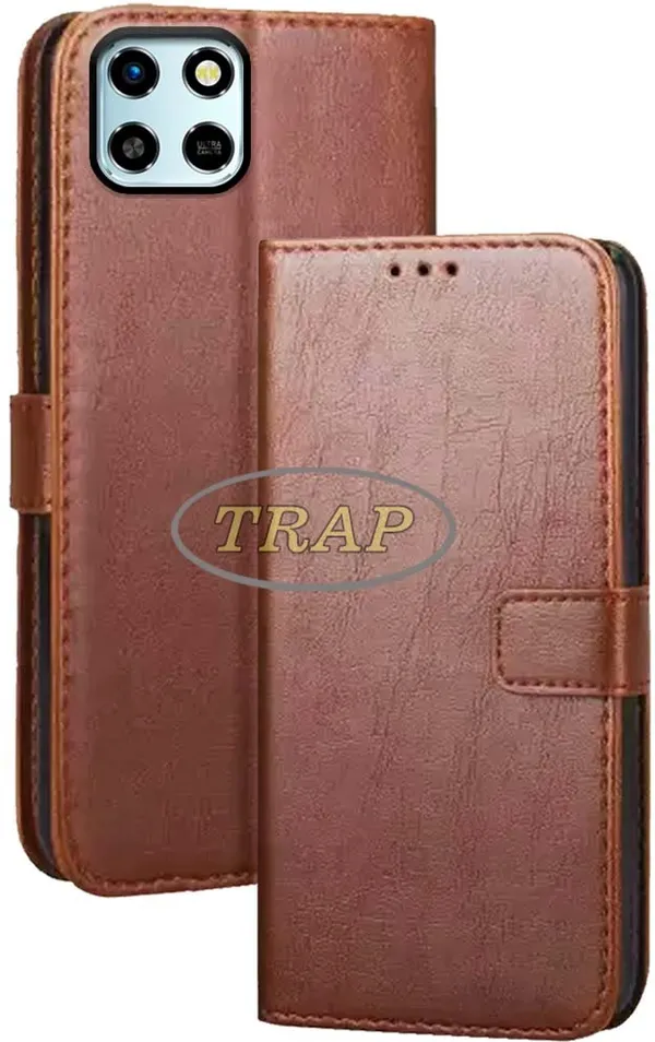 Brown_Artificial_Leather_Infinix_Smart_6_HD_Back_Cover